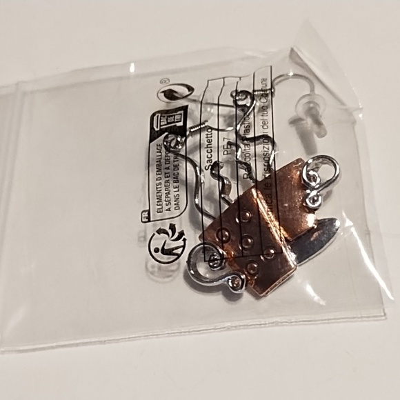 New Copper Colored & Silver Earrings - Picture 6 of 6